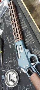 Marlin lever action on bench